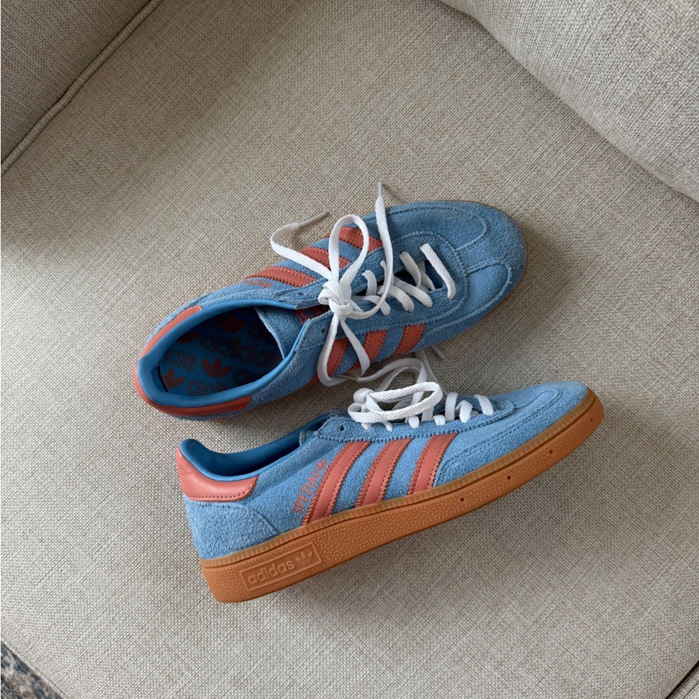 Adidas Light Blue and Coral Spezials